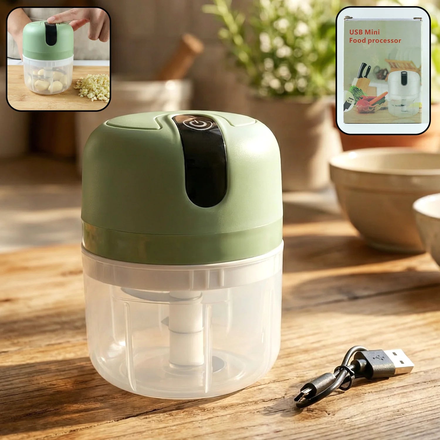Mini Electric Food Processor & Vegetable Chopper