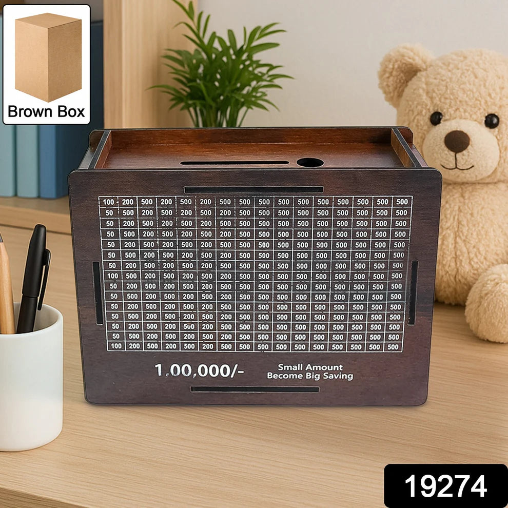 Wooden Money / Piggy Bank, Money Box